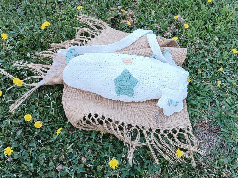 Riñonera de Crochet "Blue Star" by HeartMade