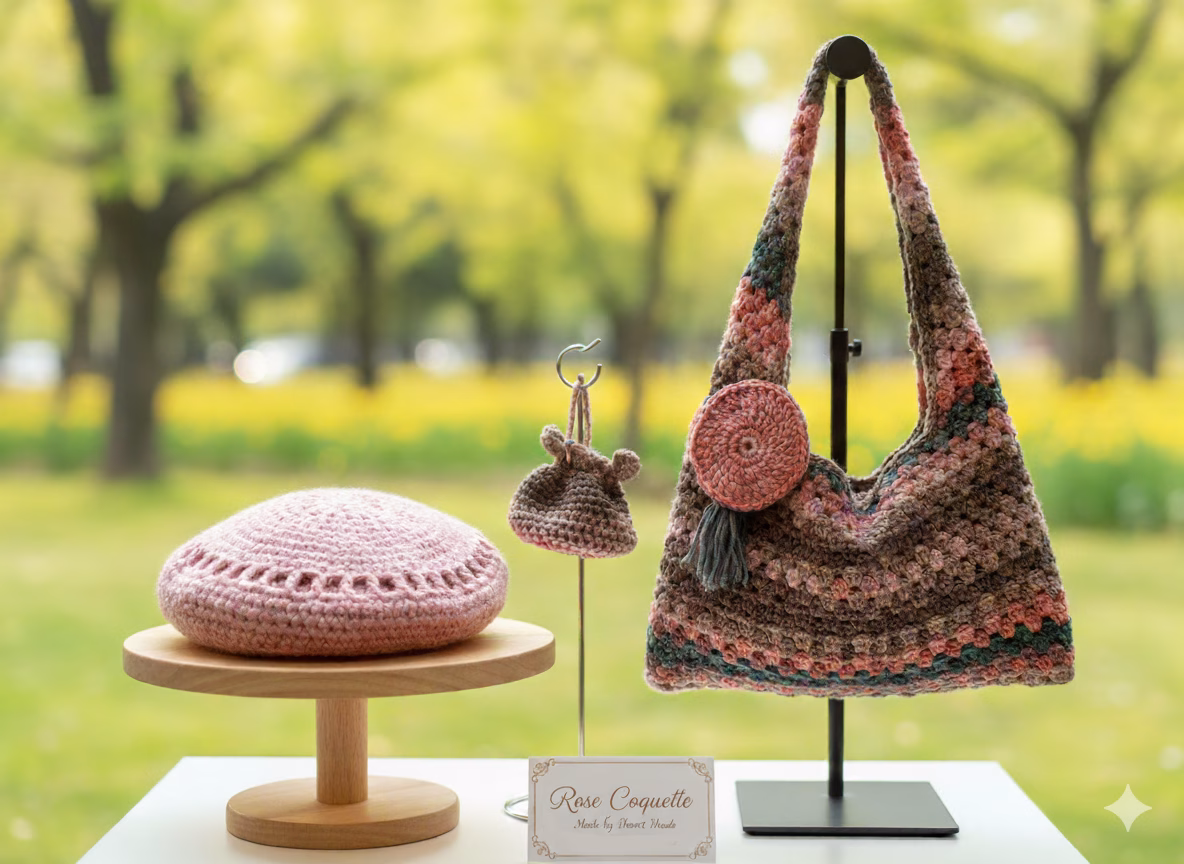 Conjunto "Rose Coquette" en expositor